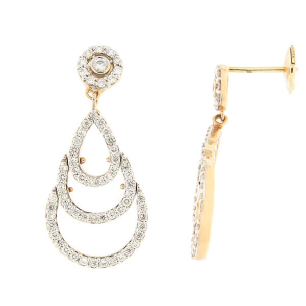 Gold earrings with diamonds 1,03 ct. Code: 118ag