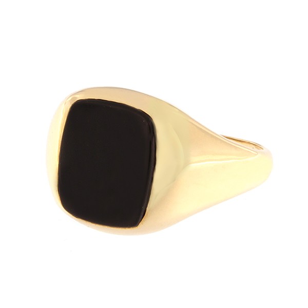 Gold men's ring with onyx Code: 134ws017