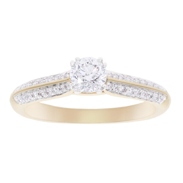 Gold ring with diamonds 0,55 ct. Code: 136af