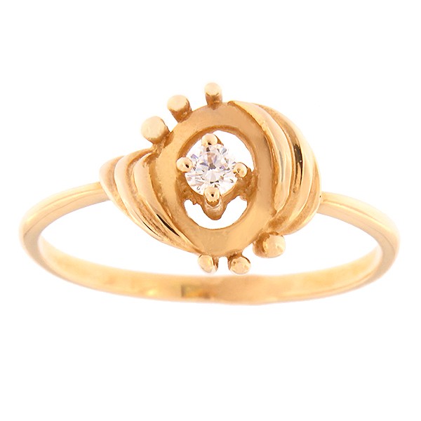 Gold ring with zircon Code: 262p