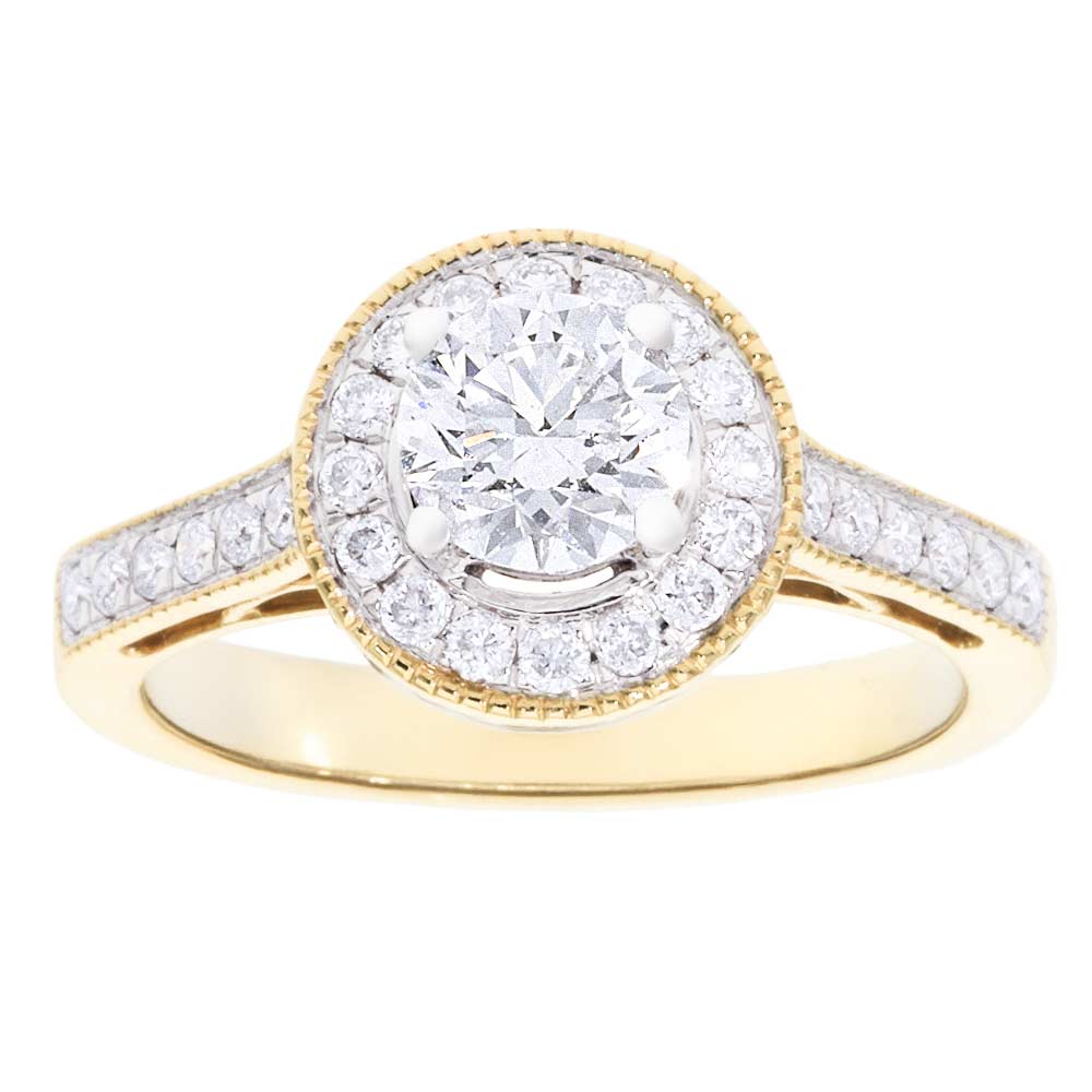 Gold ring with diamonds 1,00 ct. Code: 33ha-rb4716