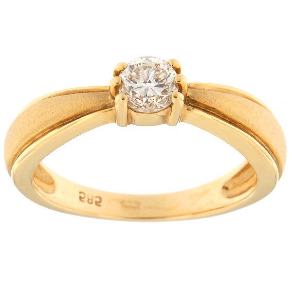 Gold ring with diamond 0,31 ct. Code: 35orc