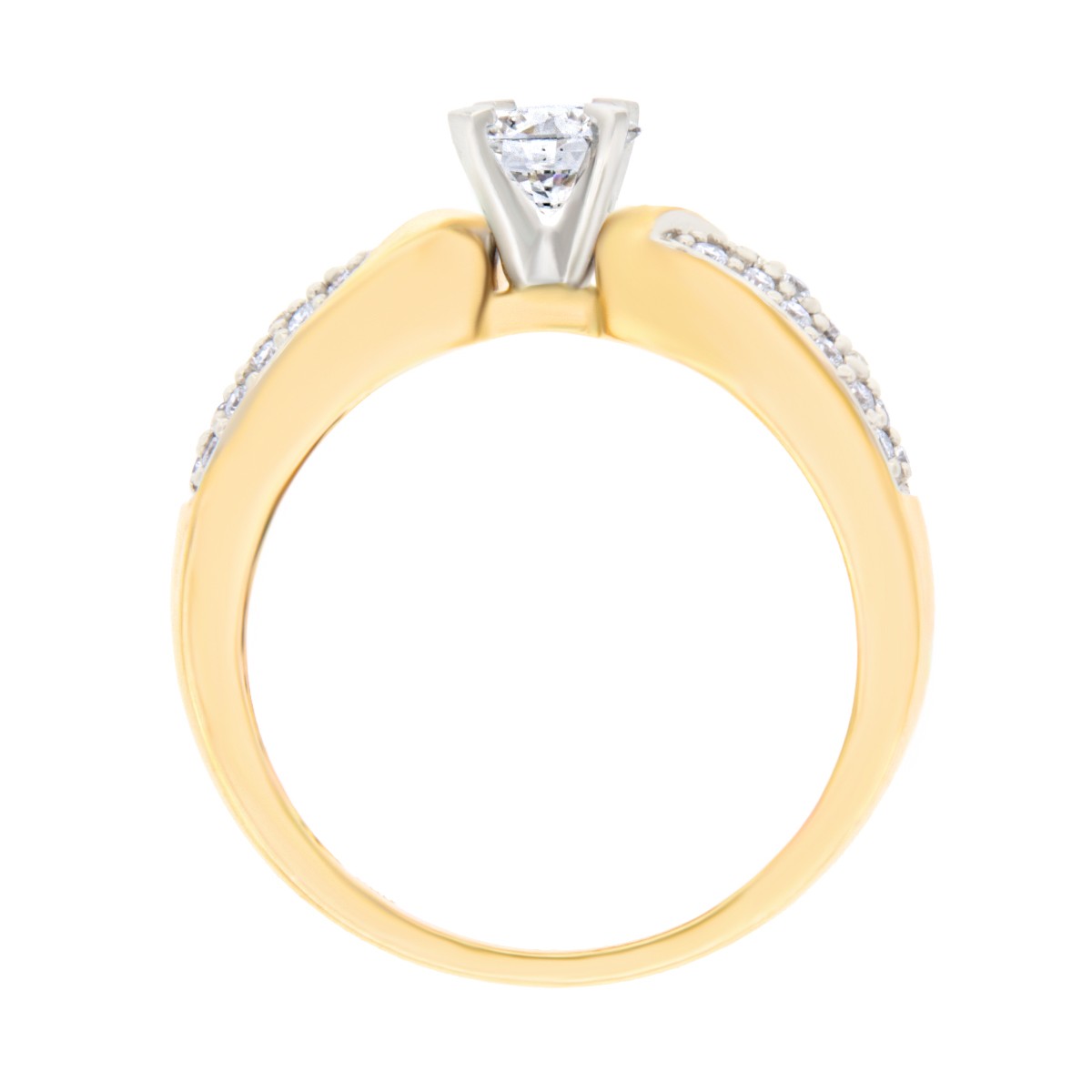 Золотое кольцо с бриллиантами 0,75 ct. Kод: 54ab