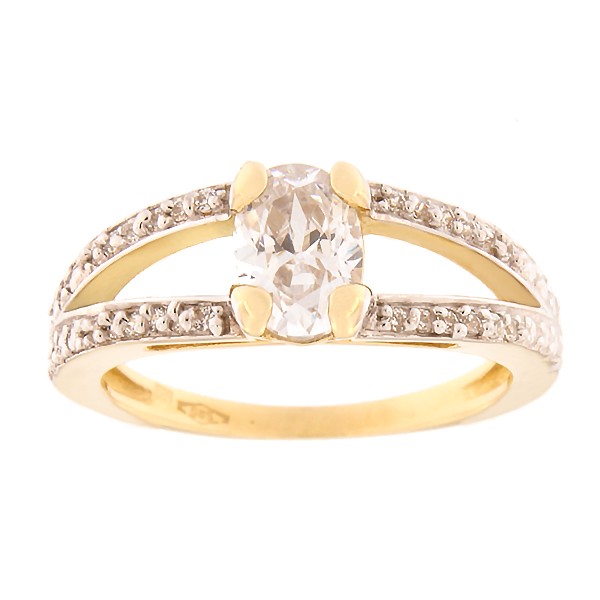 Gold ring with zircon Code: 54pa