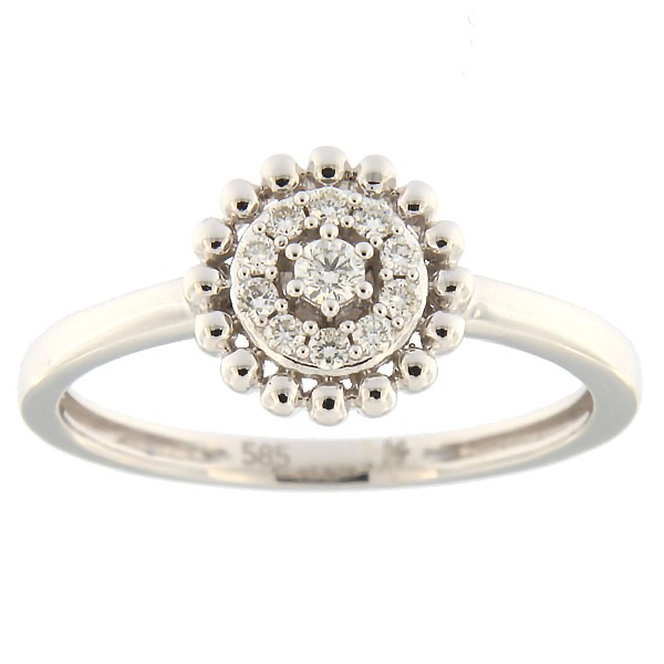 Gold ring with diamonds 0,13 ct. Code: 58hk