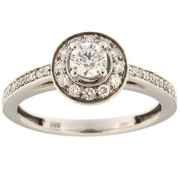 Золотое кольцо с бриллиантами 0,46 ct. Kод: 65ae