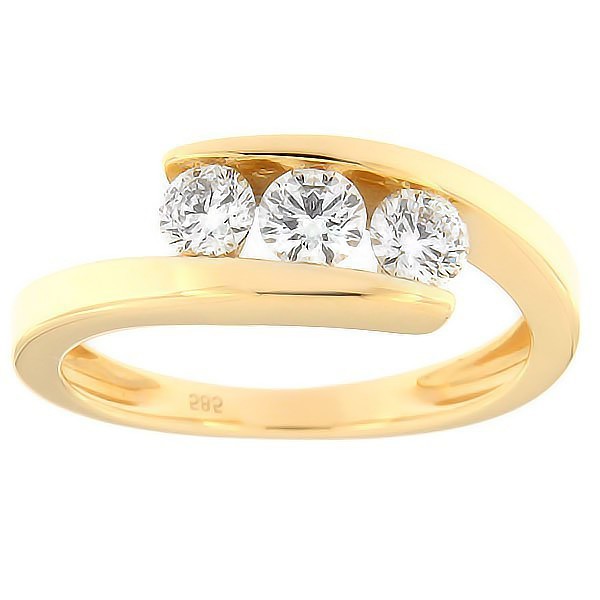 Gold ring with diamonds 0,50 ct. Code: 74an