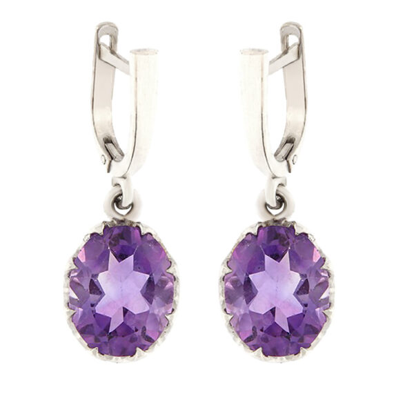 Gold earrings with amethyst Code: er0153-154-v-ametyst