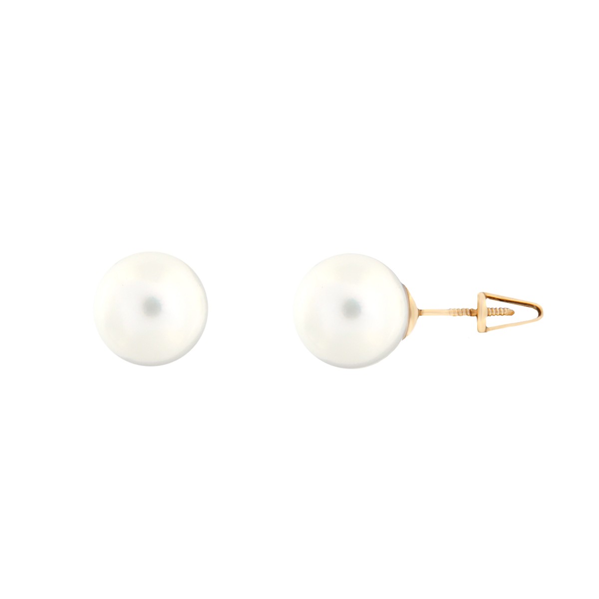 Gold earrings with pearls Code: er0309-10
