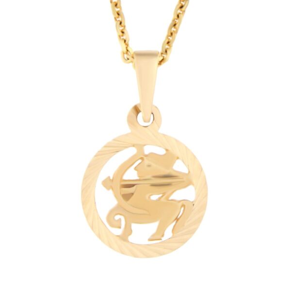 Gold pendant, zodiac sign Sagittarius Code: pn0105-ambur