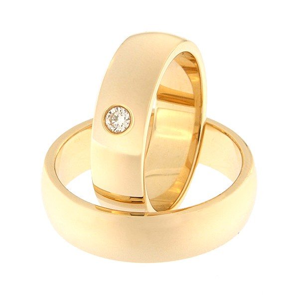 Kullast abielusõrmus teemantidega Kood: Rn0116-6-1K