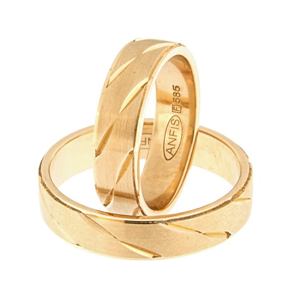 Золотое обручальное кольцо Kод: rn0156-5-km3