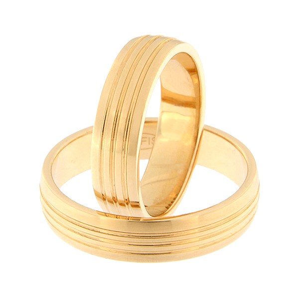 Золотое обручальное кольцо Kод: rn0161-5-km1