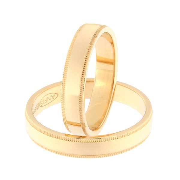 Золотое обручальное кольцо Kод: rn0171-4-kl