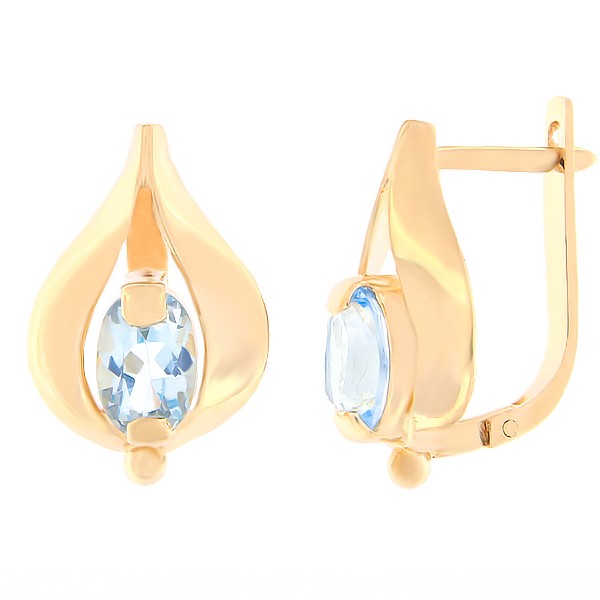 Gold earrings with topaz Code: er0316-topaas