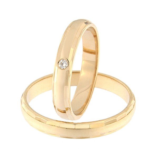 Kullast abielusõrmus teemantidega Kood: Rn0102-3,5L-1k