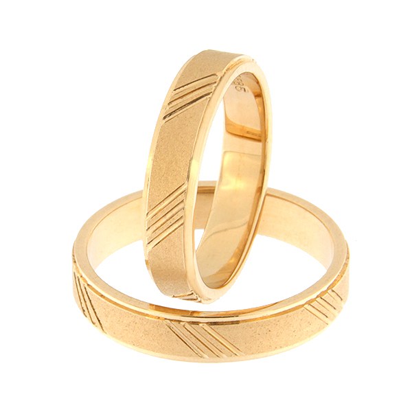 Золотое обручальное кольцо Kод: rn0106-4d-m2