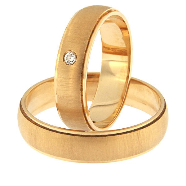 Kullast abielusõrmus teemantiga Kood: Rn0117-5-km7-1k