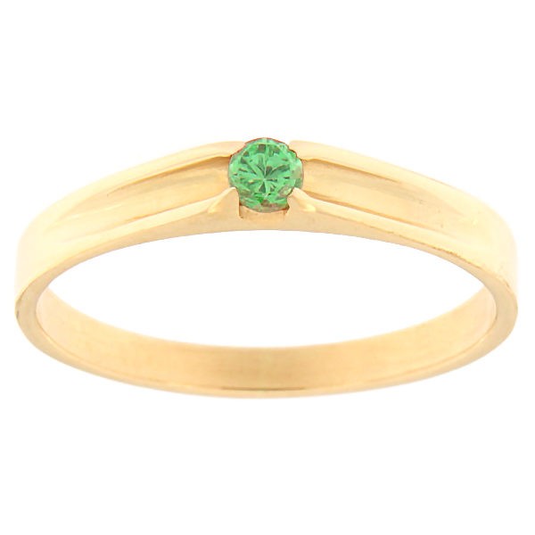 Kullast sõrmus tsirkooniga Kood: rn0121-roheline