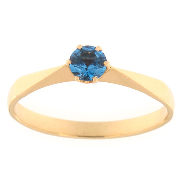 Kullast sõrmus tsirkooniga Kood: rn0127-sinine
