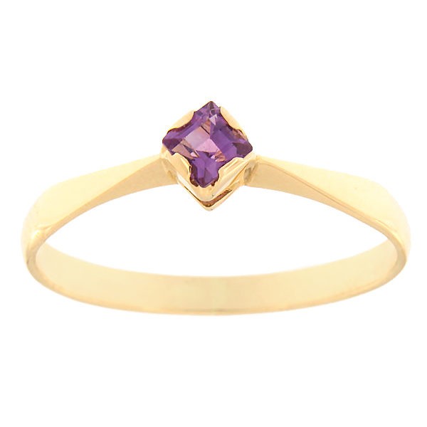 Gold ring with amethyst Code: rn0135-ametyst