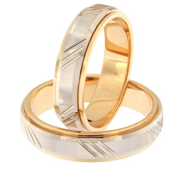 Золотое обручальное кольцо Kод: rn0138-5d-pv-ak