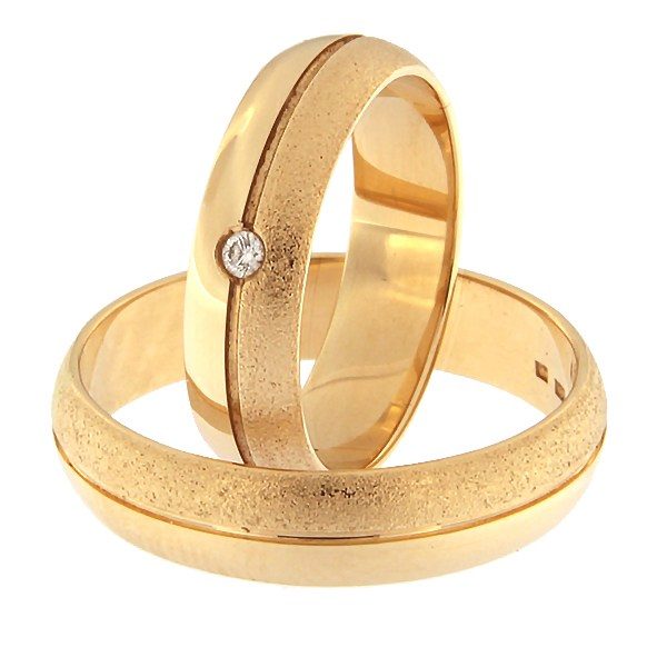 Kullast abielusõrmus teemantiga Kood: Rn0151-5-km2-1k