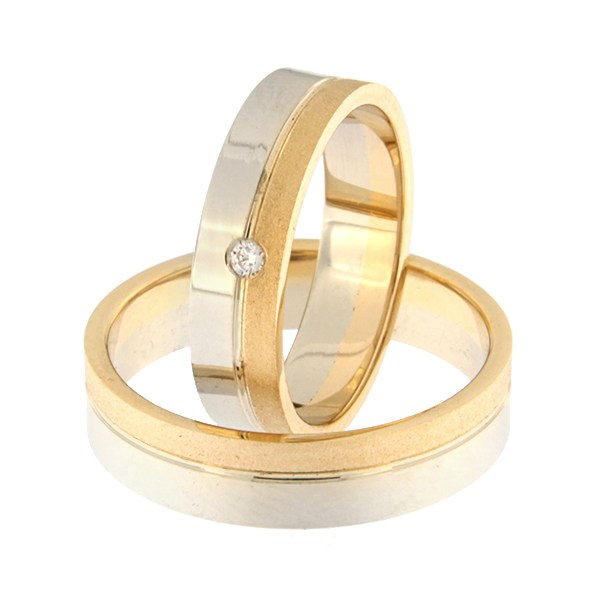 Kullast abielusõrmus teemantiga Kood: Rn0152-5-1/3km2-2/3vl-1k