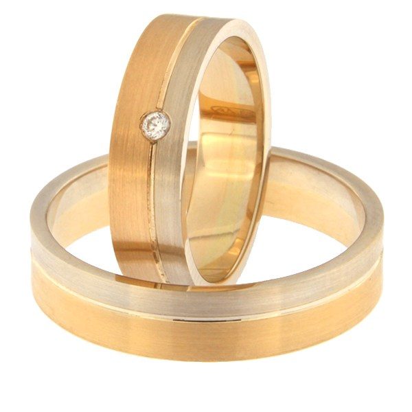 Kullast abielusõrmus teemantiga Kood: Rn0152-5-1/3vm1-2/3km1-1k