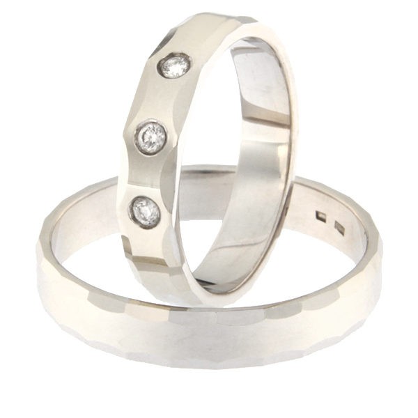 Kullast abielusõrmus teemantiga Kood: Rn0155-4l-v-1k