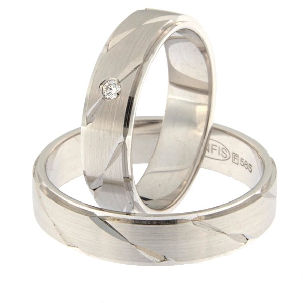 Kullast abielusõrmus teemantiga Kood: Rn0156-5-vm3-1k