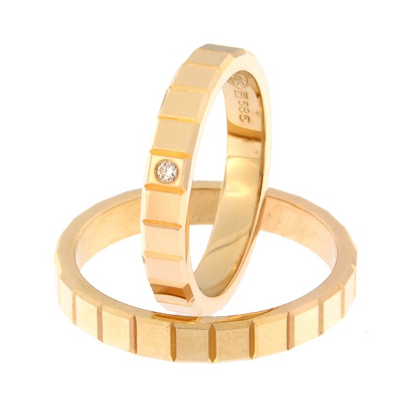Kullast abielusõrmus teemantiga Kood: Rn0157-3,5-1k