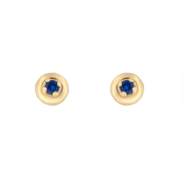 Kullast kõrvarõngad tsirkoonidega Kood: er0101-sinine