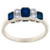 Gold ring with diamonds and sapphire Code: 7m
