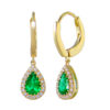 Kullast kõrvarõngad teemantide ja smaragdidega Kood: 24m