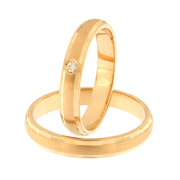 Kullast abielusõrmus teemantiga Kood: rn0102-3,5-1k