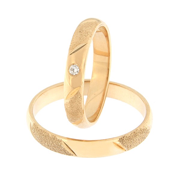Kullast abielusõrmus teemantiga Kood: rn0110-3,5-1k