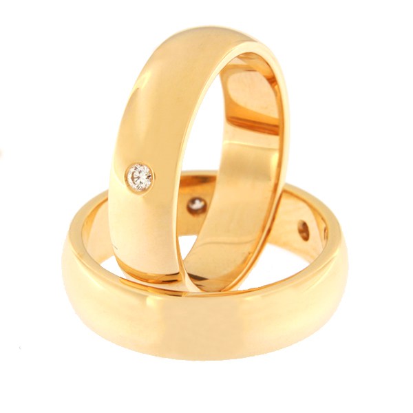 Kullast abielusõrmus teemantidega Kood: rn0116-5-1K