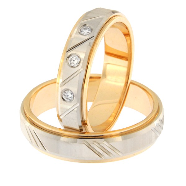 Kullast abielusõrmus teemantidega Kood: rn0138-5d-pv-ak-3k