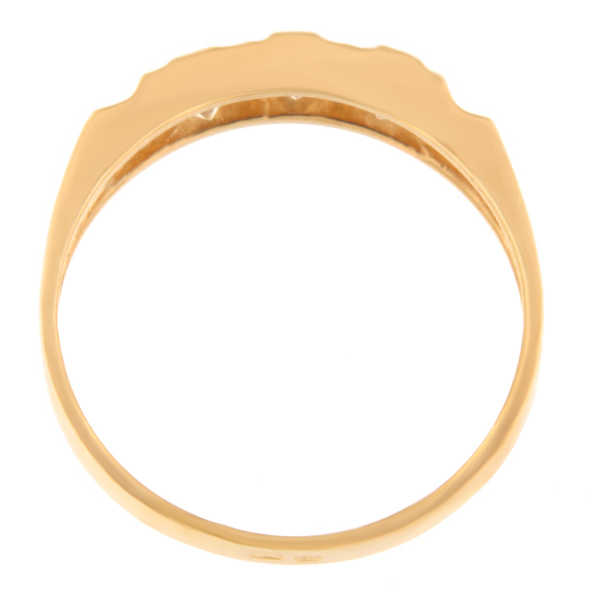 Kullast sõrmus tsirkoonidega Kood: rn0128-valge