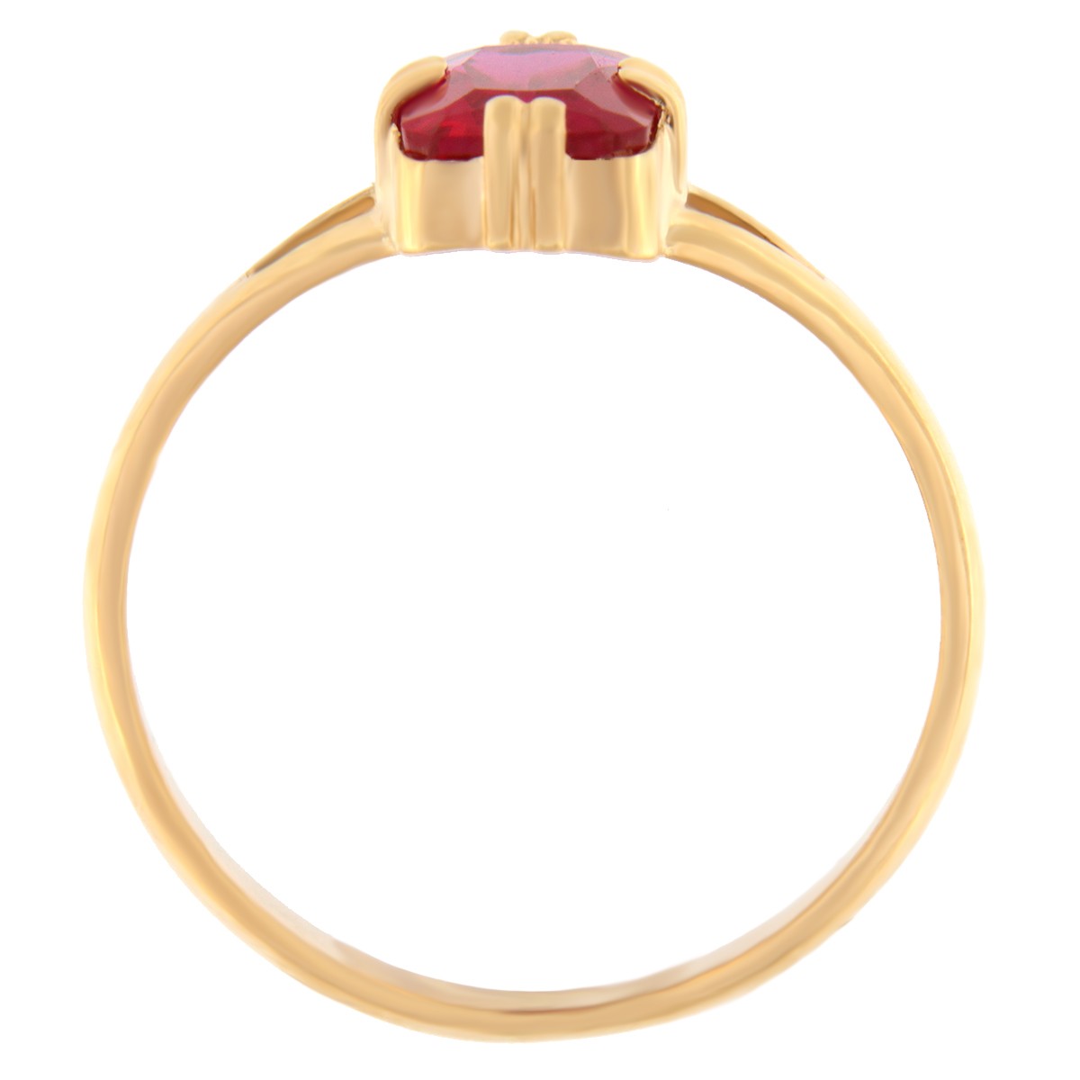 Kullast sõrmus tsirkoonidega Kood: rn0129-5*7-punane