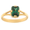 Kullast sõrmus tsirkooniga Kood: rn0129-5*7-roheline