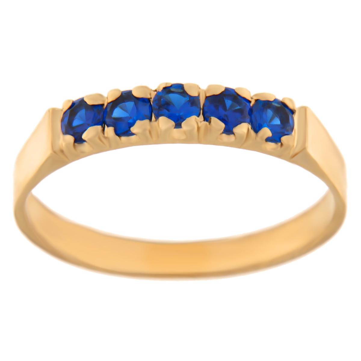 Kullast sõrmus tsirkoonidega Kood: rn0130-2,5-sinine