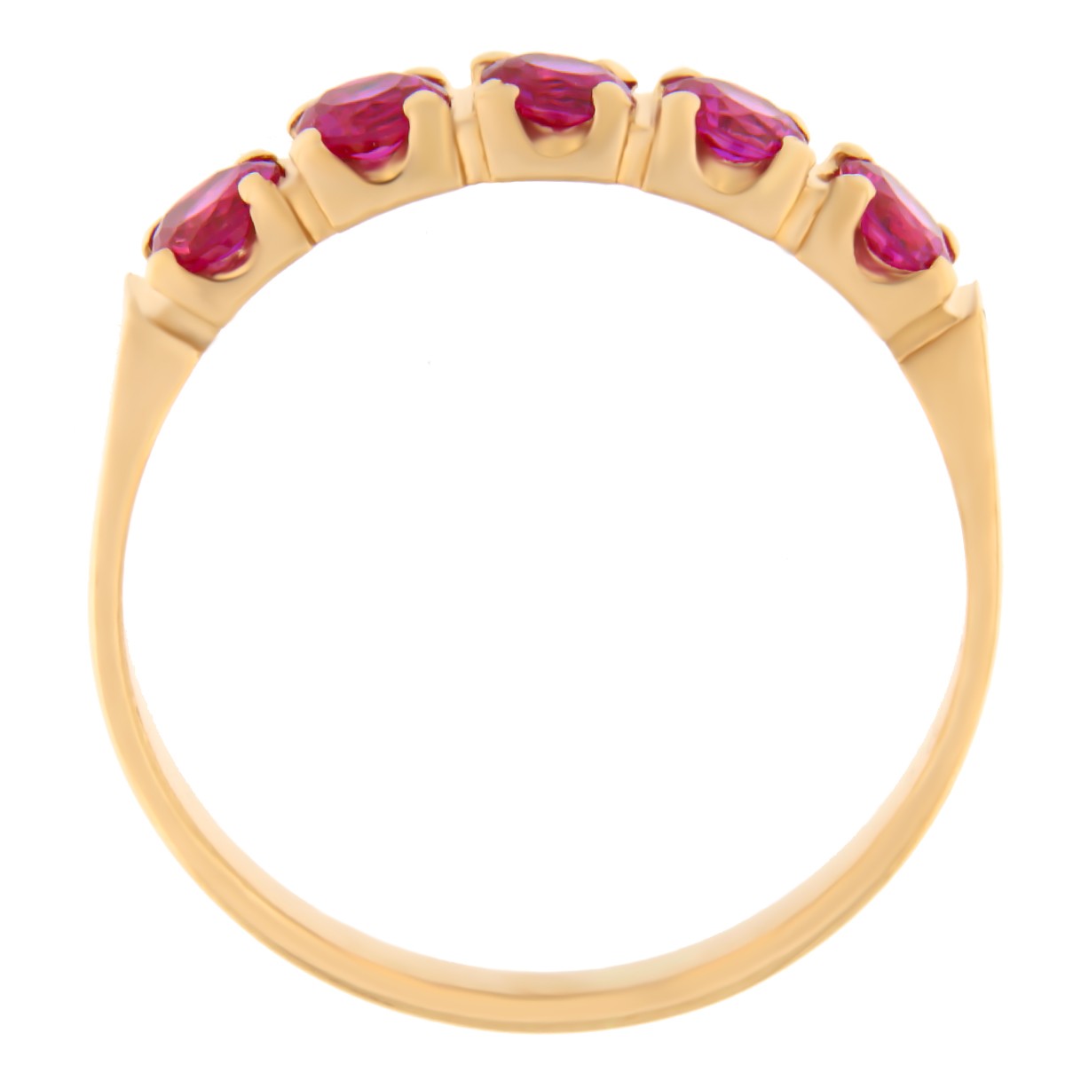 Kullast sõrmus tsirkoonidega Kood: rn0130-3-punane