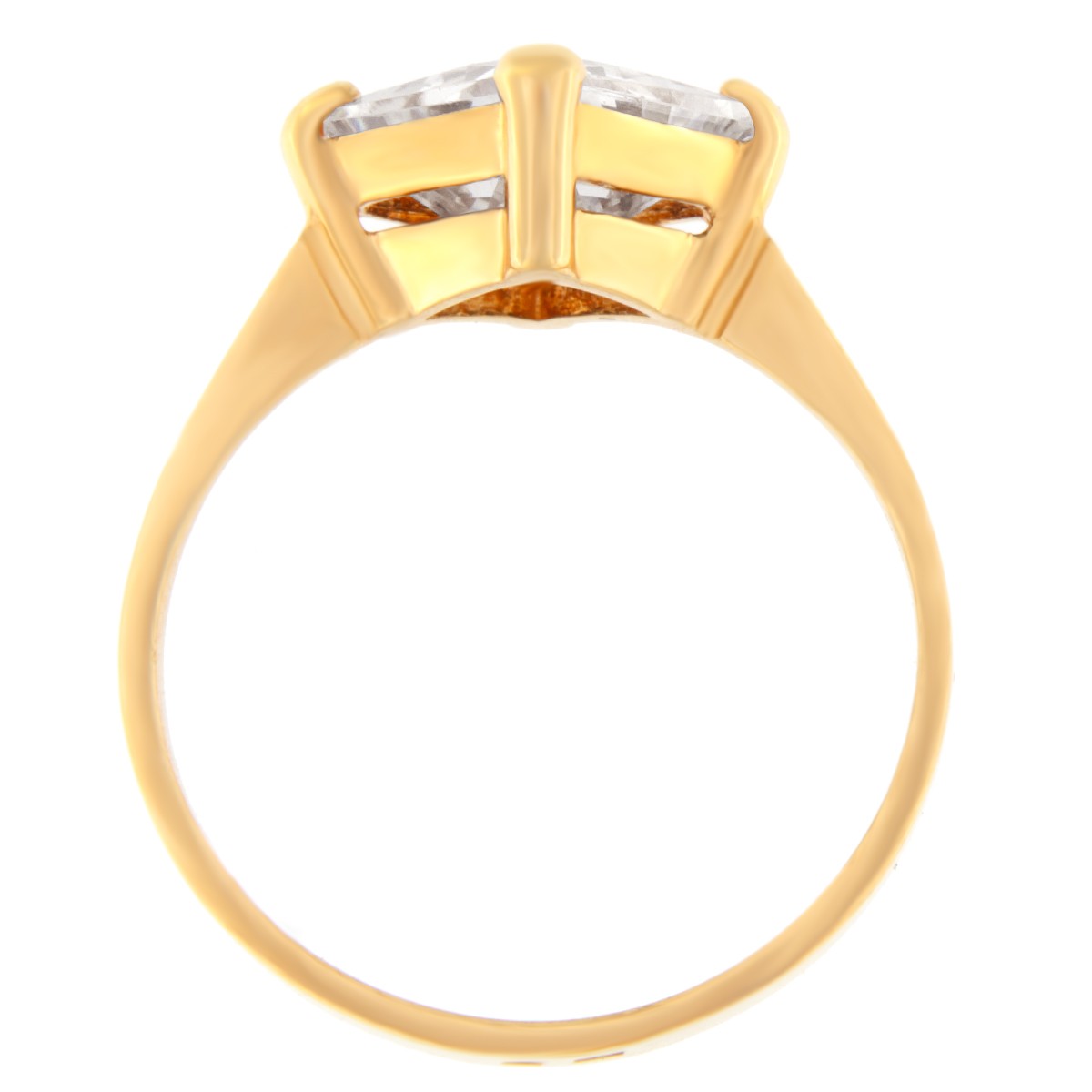 Kullast sõrmus tsirkooniga Kood: rn0149-valge