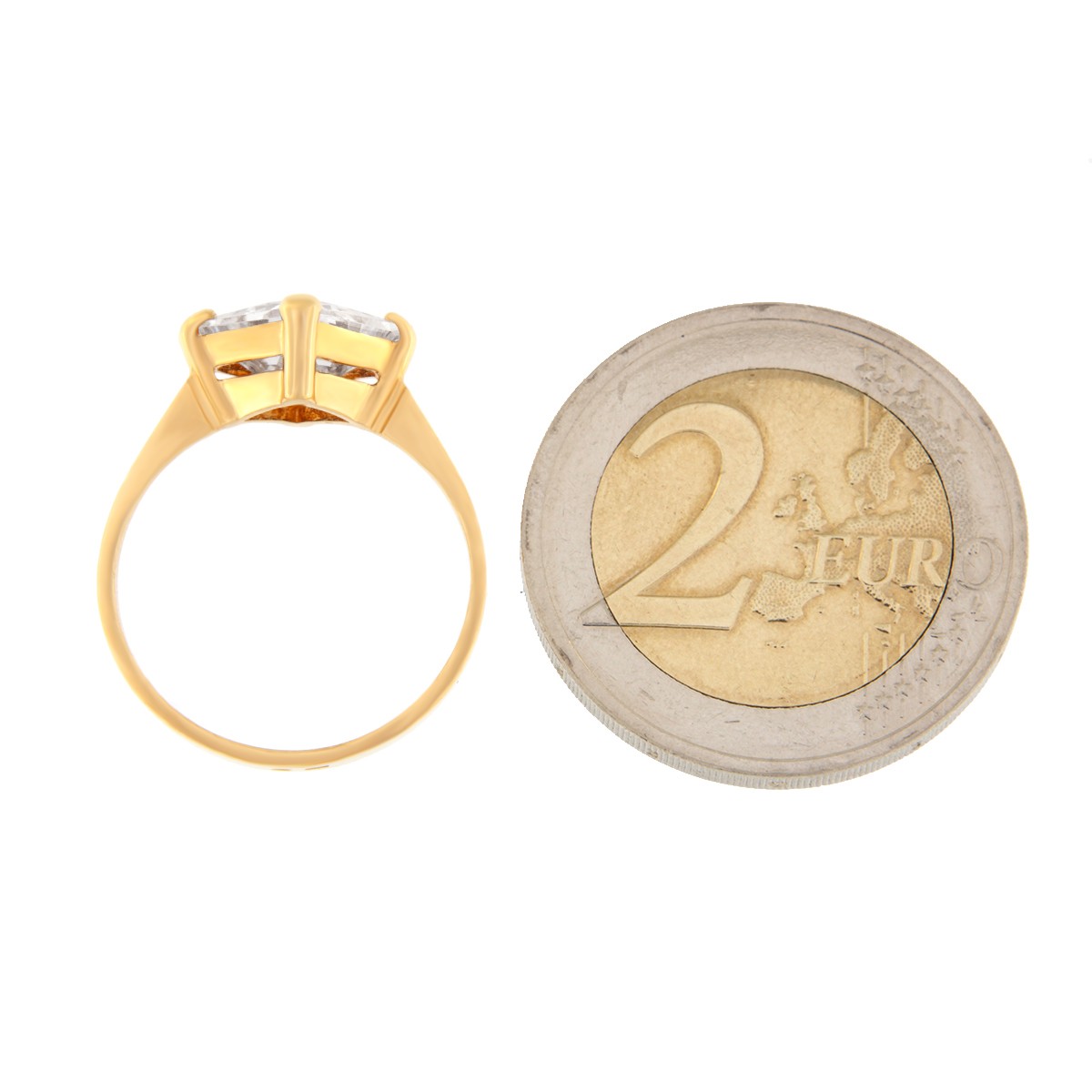 Kullast sõrmus tsirkooniga Kood: rn0149-valge