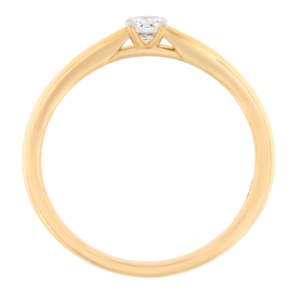Kullast sõrmus teemantiga 0,14 ct. Kood: 41ae