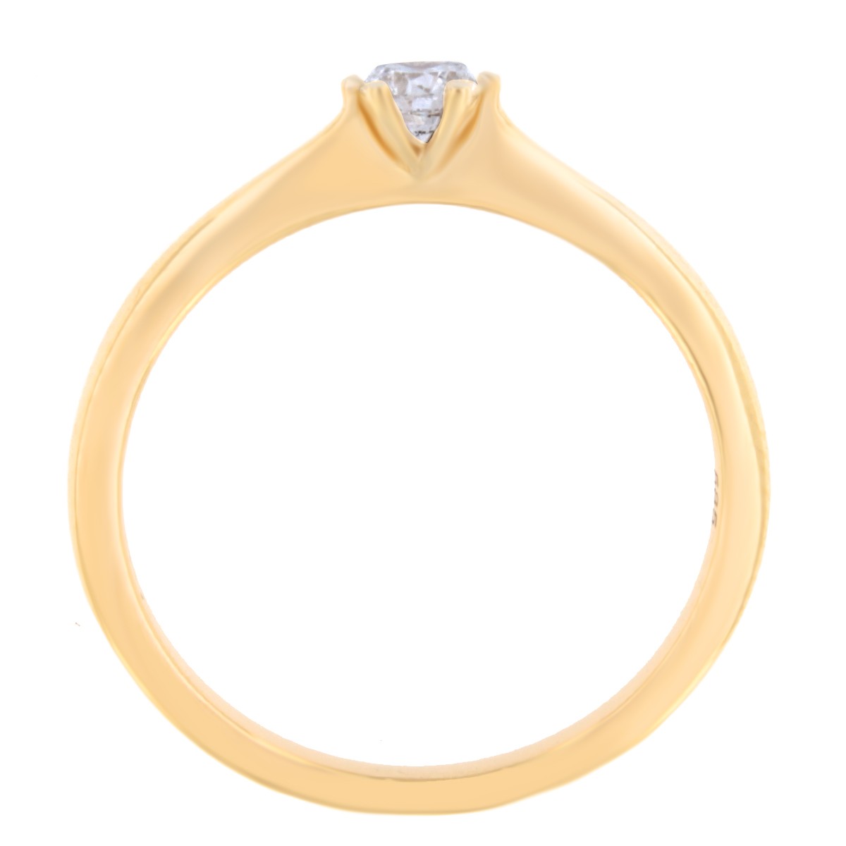 Kullast sõrmus teemantiga 0,15 ct. Kood: 68ae-rg46873