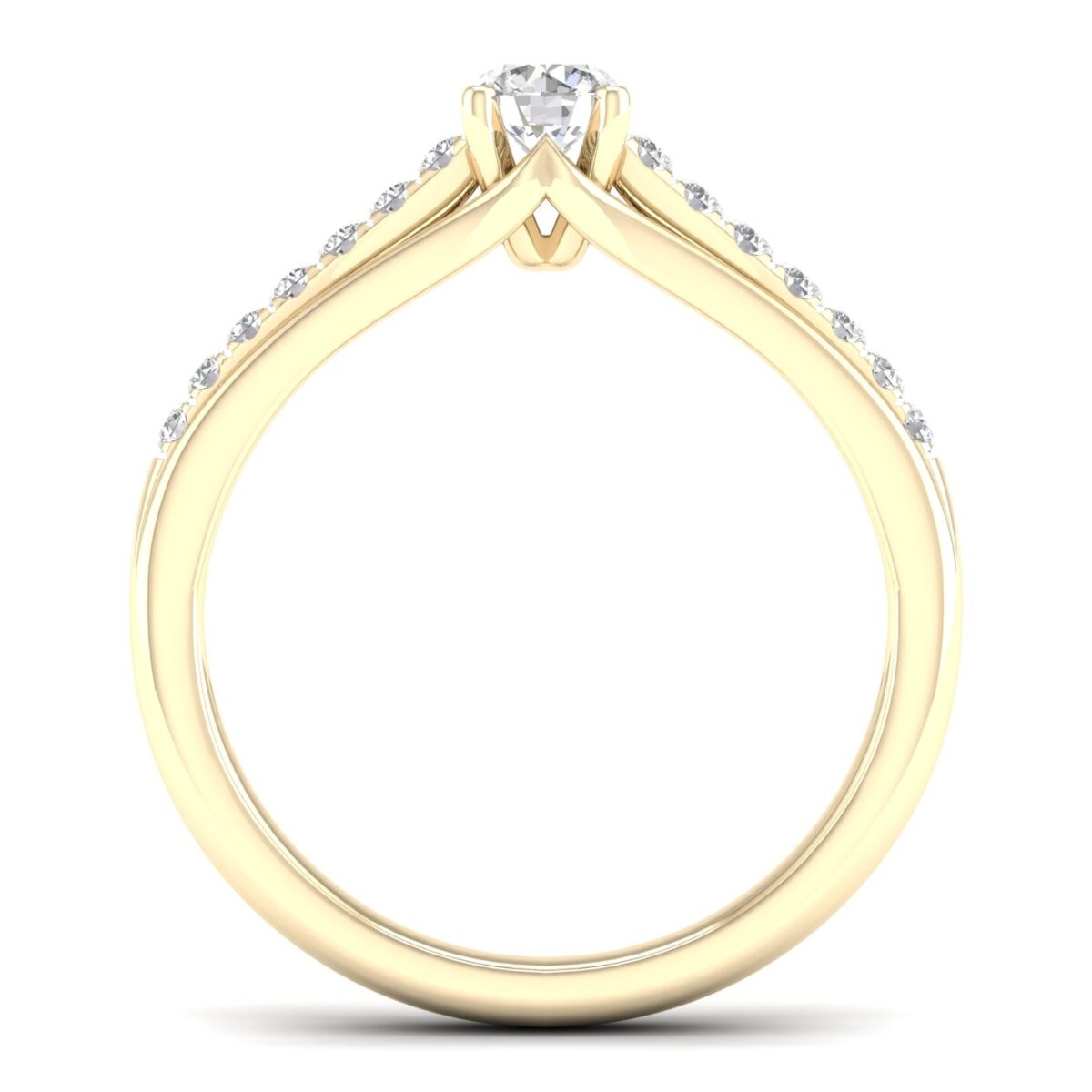 Kullast sõrmus teemantidega 0,50 ct. Kood: 69hc