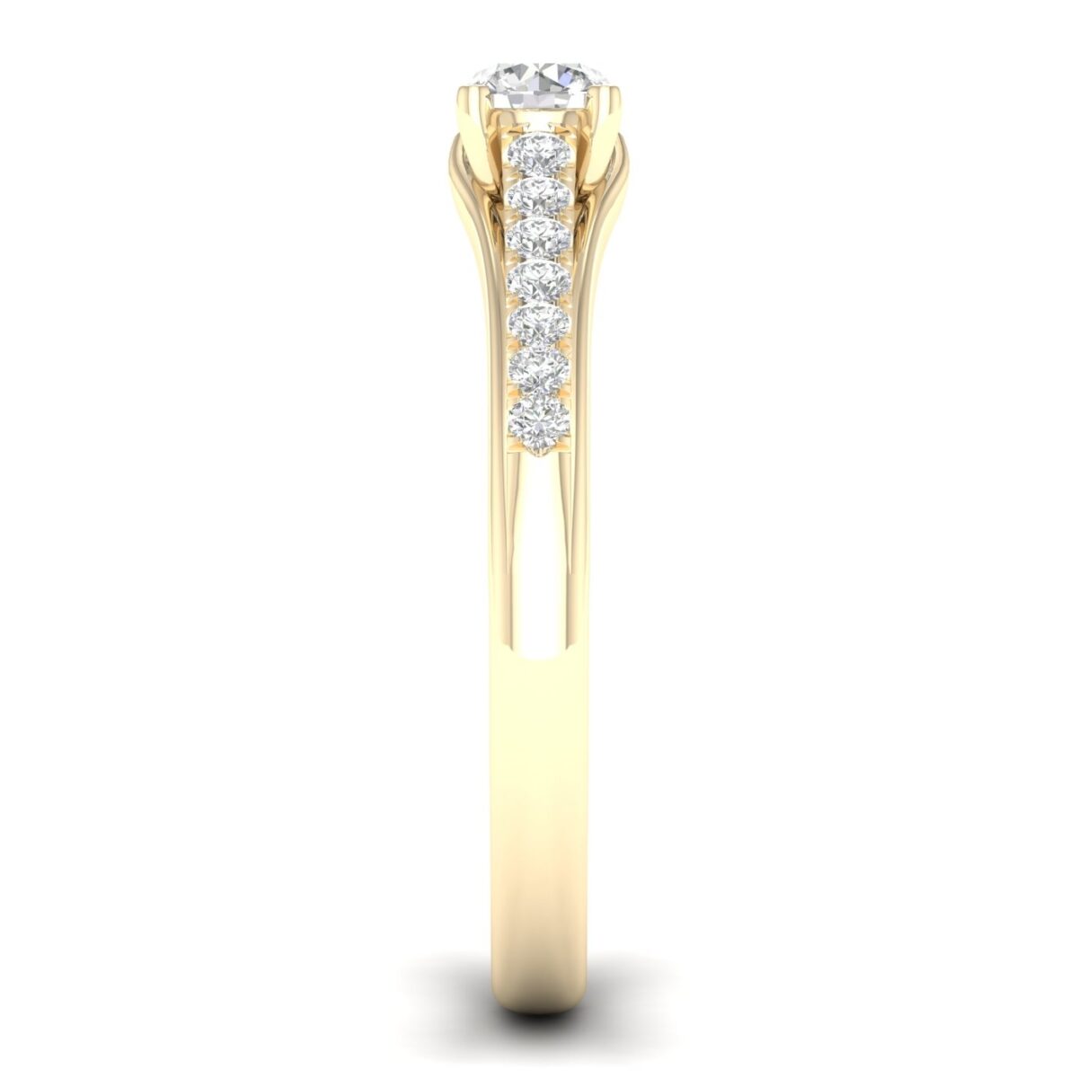 Kullast sõrmus teemantidega 0,50 ct. Kood: 69hc